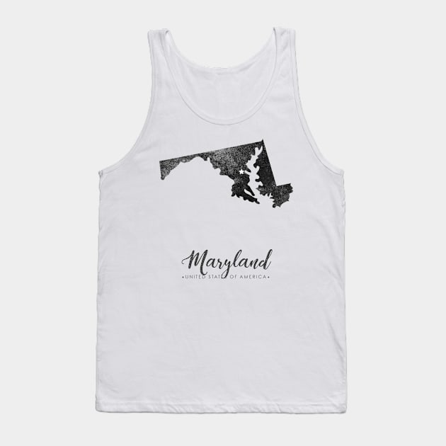 Maryland state map Tank Top by StudioGrafiikka